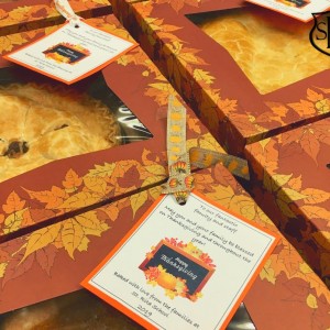Parents provided pies to all the staff for Thanksgiving